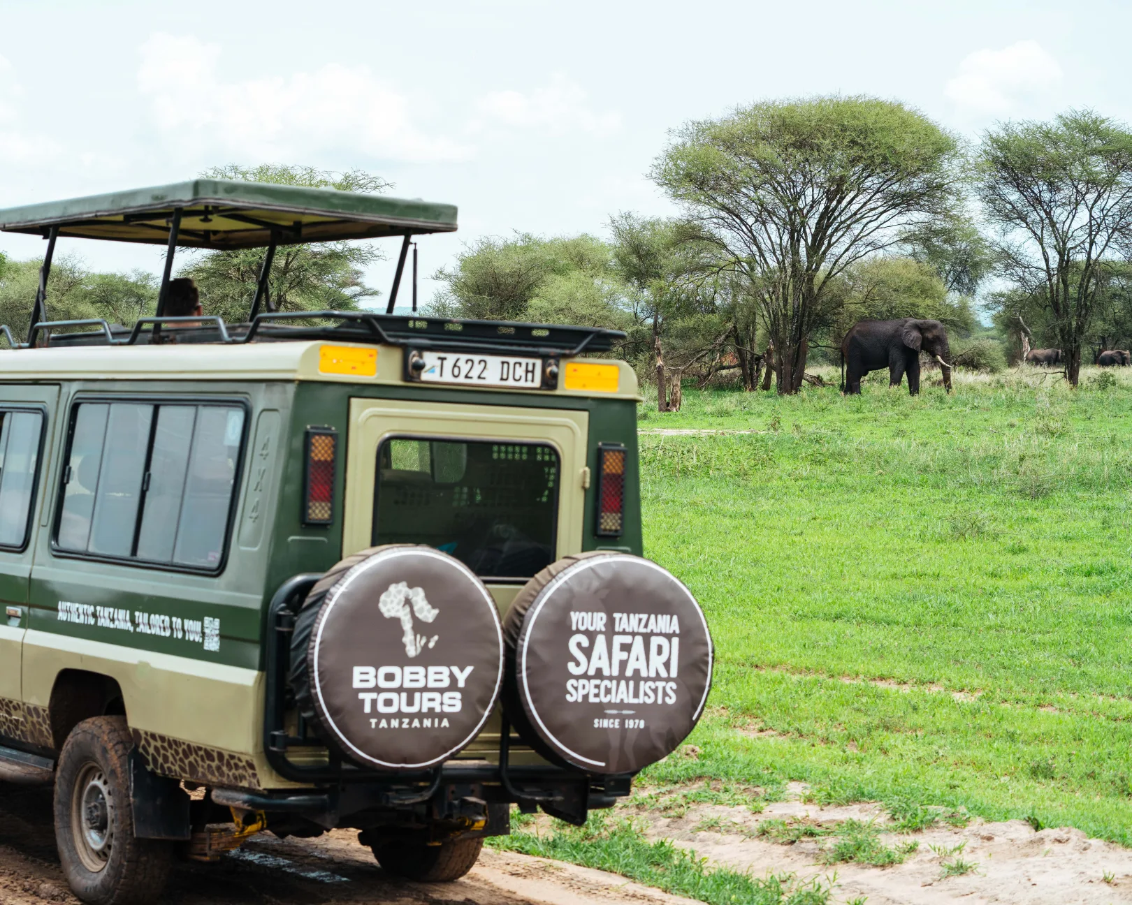 Bobby Safari Land Cruiser at golden hour in the Serengeti